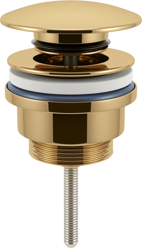 Комплект Накладная раковина Lavinia Boho Bathroom Sink Slim 33311008 + Донный клапан Wellsee Drainage System 182141000 золото + Сифон 182106000 золото