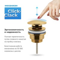 Комплект Накладная раковина Lavinia Boho Bathroom Sink Slim 33311008 + Донный клапан Wellsee Drainage System 182141000 золото + Сифон 182106000 золото