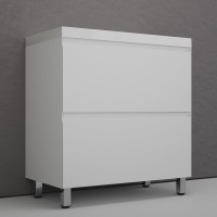 Мебель для ванной комнаты Style Line Манхэттен 80 напольная, белая, раковина Andrea Classic 80