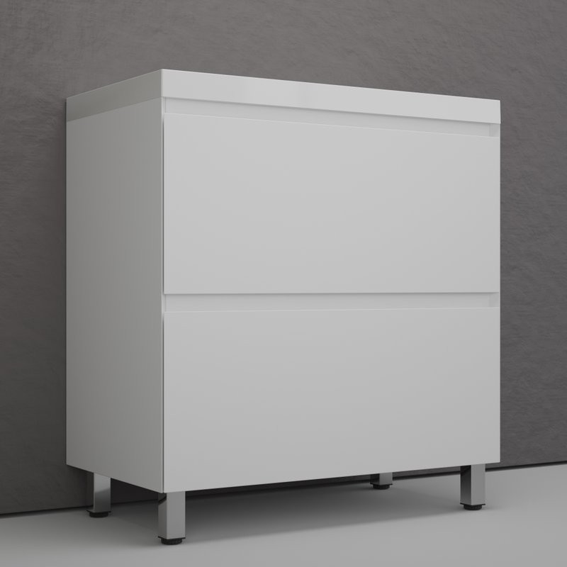 Мебель для ванной комнаты Style Line Манхэттен 80 напольная, белая, раковина Andrea Classic 80