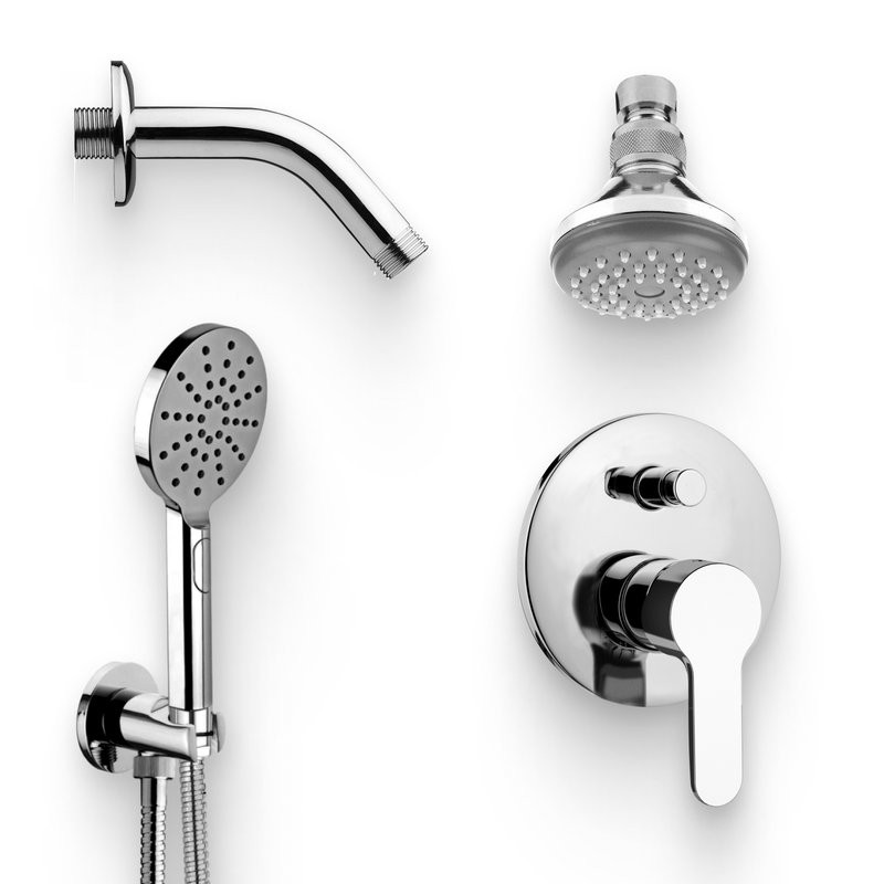 Душевой комплект Смеситель Remer Winner W09 + Гарнитур 337M318MP + Душ 351AX + Кронштейн 342