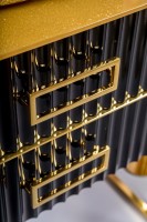 Тумба под раковину Armadi Art Monaco 80 для столешницы черная, золото
