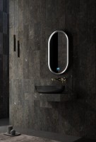 Накладная раковина Abber Karbon AK2041 58 черная, овальная