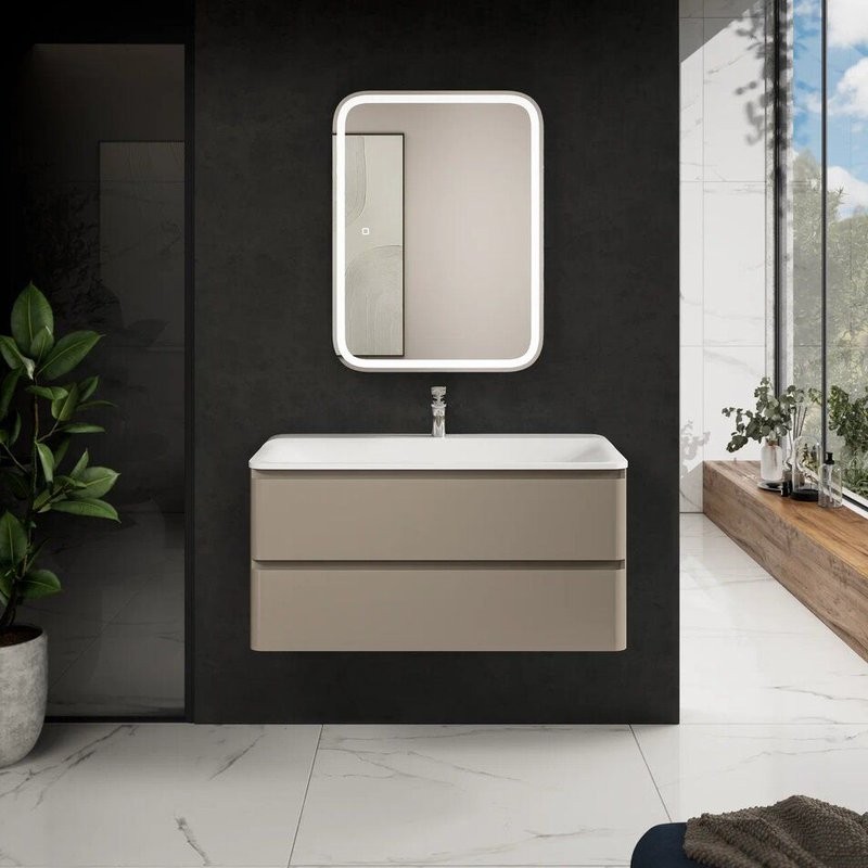 Тумба под раковину для ванной AQUAme S4 100 бежевая