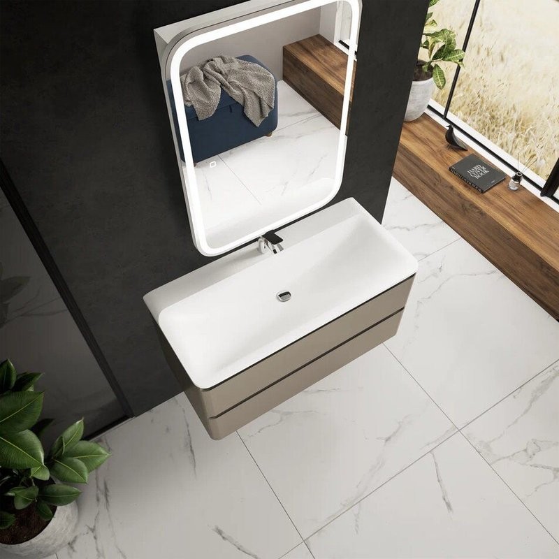 Тумба под раковину для ванной AQUAme S4 100 бежевая