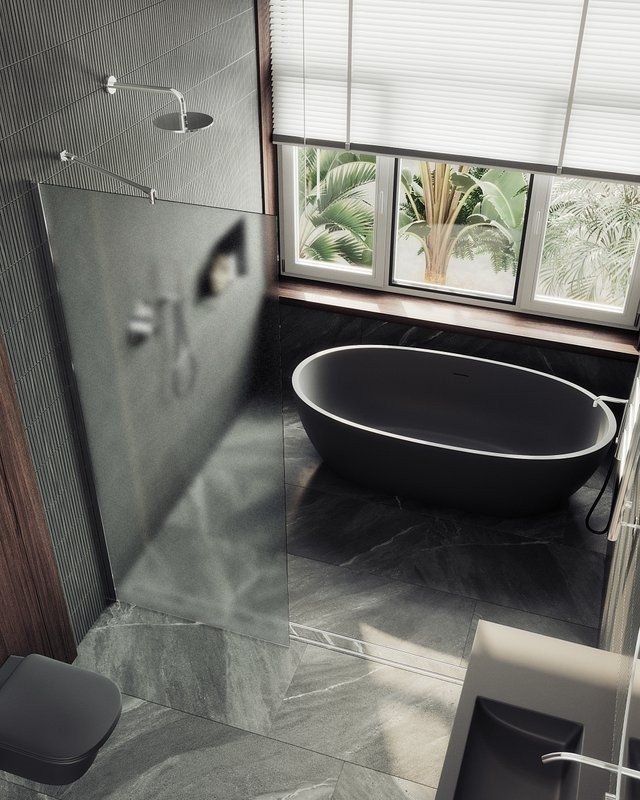 Душевая перегородка Maybahglass MGD-690-5ш 89 см, профиль хром матовый, стекло сатин