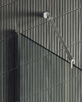 Душевая перегородка Maybahglass MGD-690-5ш 89 см, профиль хром матовый, стекло сатин