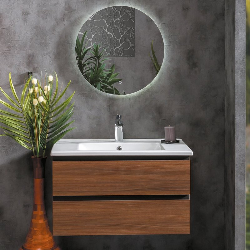 Мебель для ванной комнаты Armadi Art Capolda 85 dark wood