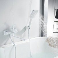 Смеситель для ванны с душем Shevanik S9902C белый