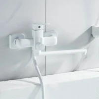 Смеситель для ванны с душем Shevanik S9902C белый Смеситель для ванны с душем Shevanik S9902C белый