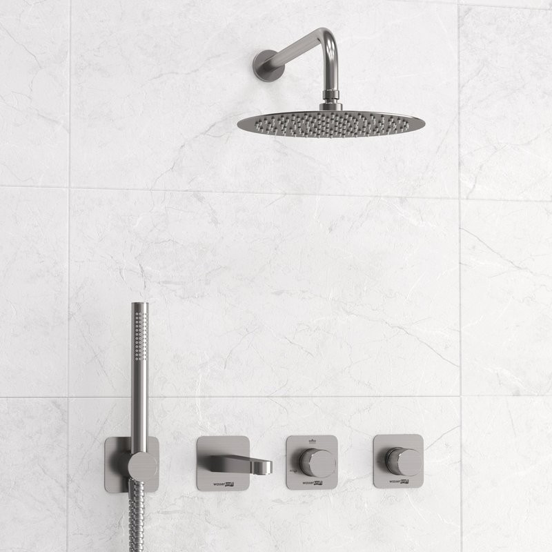 Душевой комплект Wasserkraft Tauber A6451.297.298.097.121.275.100.276 С ВНУТРЕННЕЙ ЧАСТЬЮ, никель