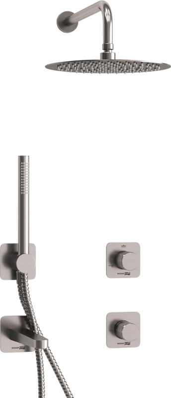 Душевой комплект Wasserkraft Tauber A6451.297.298.097.121.275.100.276 С ВНУТРЕННЕЙ ЧАСТЬЮ, никель