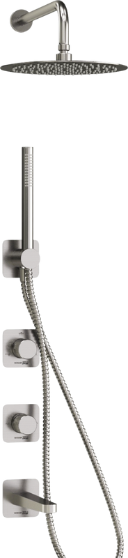 Душевой комплект Wasserkraft Tauber A6451.297.298.097.121.275.100.276 С ВНУТРЕННЕЙ ЧАСТЬЮ, никель