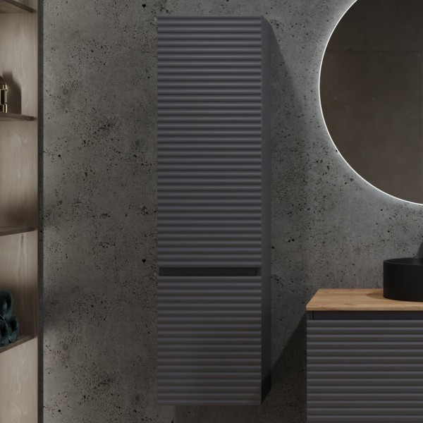 Шкаф пенал для ванной Jorno Cossety 35 антрацит