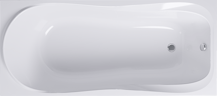 Акриловая ванна Alex Baitler Saima 170x70 см, встраиваемая, белая, с экраном