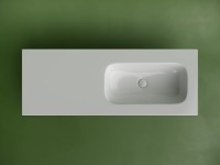 Раковина накладная Ceramicanova Grace, чаша справа, без отв под смеситель, 1210x457x137, белый, CN7021wx