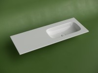 Раковина накладная Ceramicanova Grace, чаша справа, без отв под смеситель, 1210x457x137, белый, CN7021wx