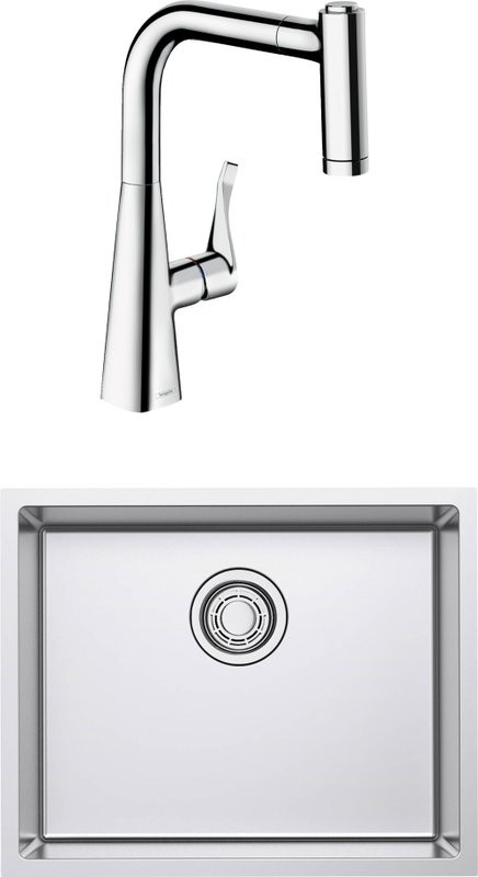 Комплект Мойка Omoikiri TADZAVA 54-U/I ULTRA-IN + Смеситель Hansgrohe Metris M71 14834000 хром