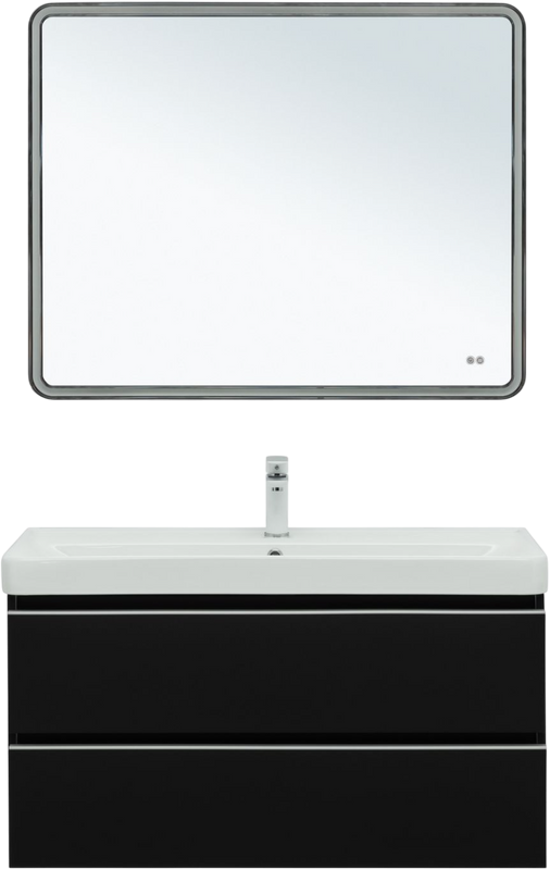 Мебель для ванной комнаты Aquanet Вега 100 подвесная, черная