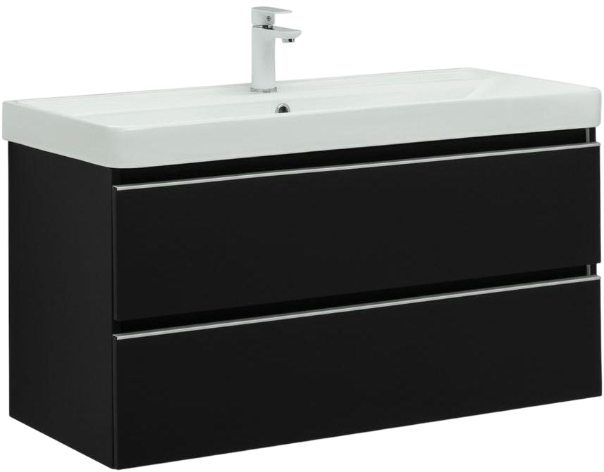 Мебель для ванной комнаты Aquanet Вега 100 подвесная, черная