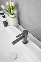 Смеситель для раковины BELZ B813 B10813-3 оружейная сталь Смеситель для раковины BELZ B813 B10813-3 оружейная сталь