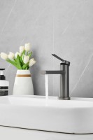 Смеситель для раковины BELZ B813 B10813-3 оружейная сталь Смеситель для раковины BELZ B813 B10813-3 оружейная сталь