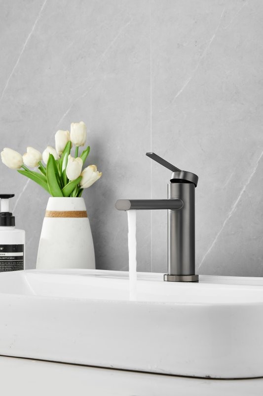 Смеситель для раковины BELZ B813 B10813-3 оружейная сталь