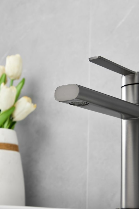 Смеситель для раковины BELZ B813 B10813-3 оружейная сталь