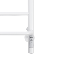 Полотенцесушитель электрический Comfysan Puro EC-6 60x55 см, скрытое подключение справа, слева, матовый белый, лесенка, из стали, с полкой