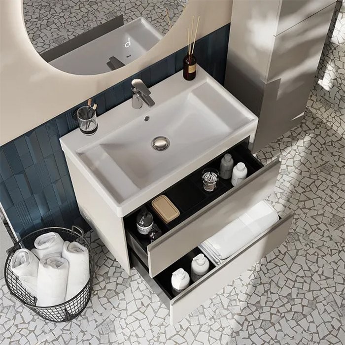 Мебель для ванной комнаты Roca Ona 80 бежево-серая матовая