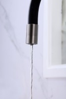 Комплект Мойка Paulmark Vista PM304444-GM вороненая сталь + Смеситель Salix 213419-GM вороненая сталь, черный, с гибким изливом