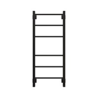 Полотенцесушитель электрический Grota Costa 430х1000 RAL9005 EL 100x45 см, подключение справа, слева, скрытое подключение справа, матовый черный, лесенка, из стали