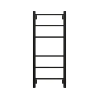 Полотенцесушитель электрический Grota Costa 430х1000 RAL9005 EL 100x45 см, подключение справа, слева, скрытое подключение справа, матовый черный, лесенка, из стали