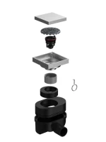 Душевой трап Allen Brau Priority 9.50023.BN 10x10, в пол, с сифоном