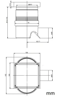 Душевой трап Allen Brau Priority 9.50023.BN 10x10, в пол, с сифоном