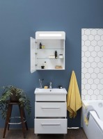 Зеркало-шкаф Aquanet Лукка 60 L с подсветкой