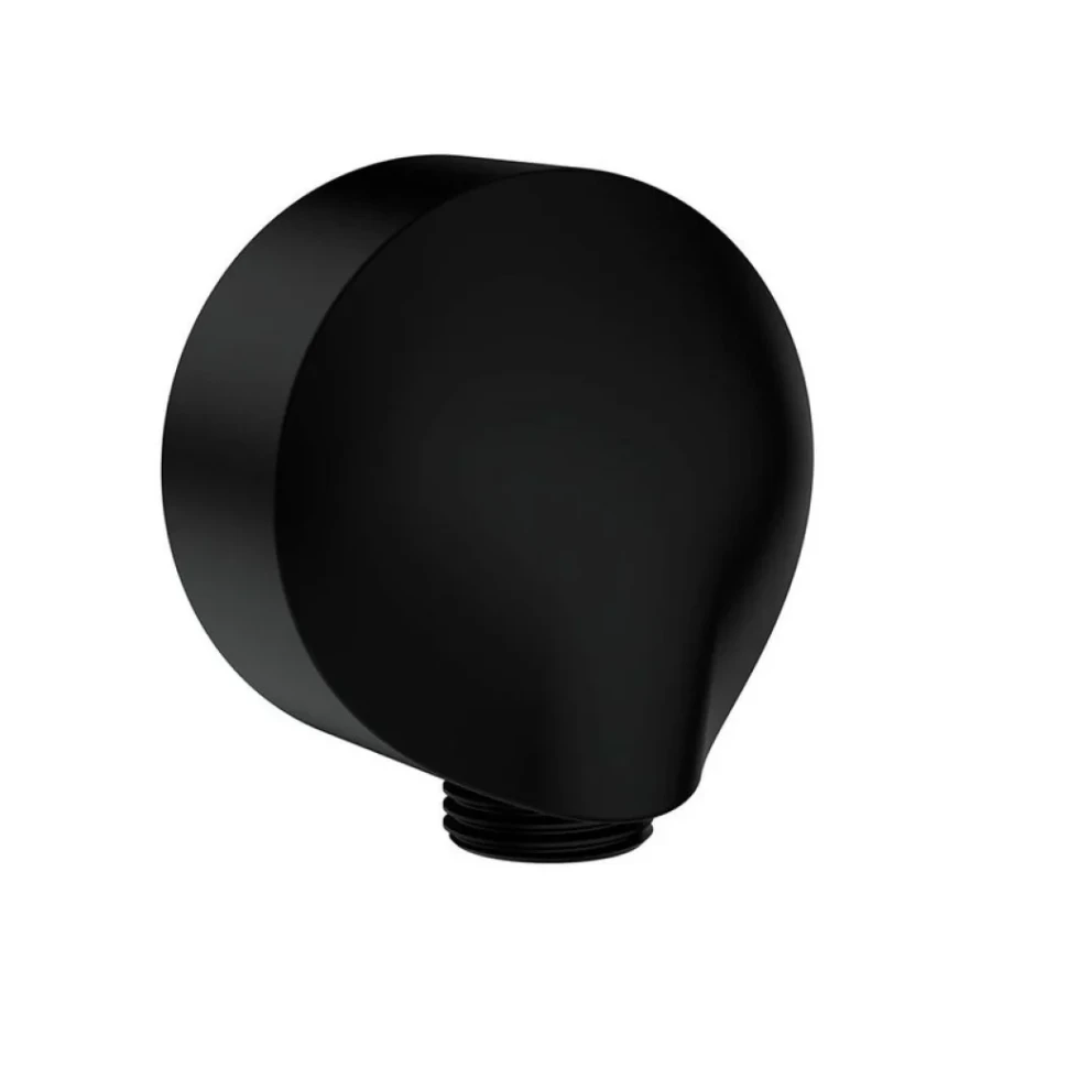 Подключение для душевого шланга из стены, черный AQUAme AQM8710MB
