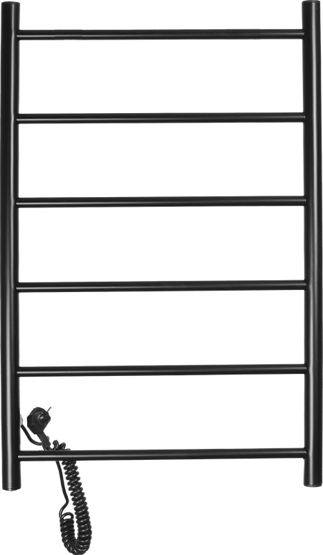 Полотенцесушитель электрический Domoterm Классик DMT 109-6 80х50, L, черный матовый