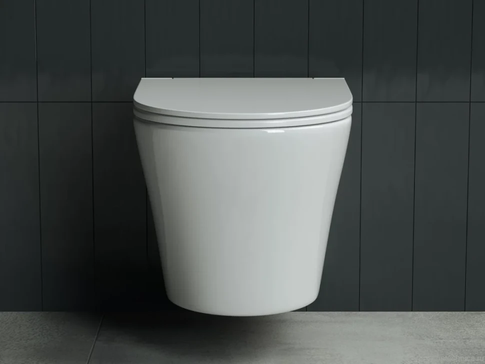 Комплект Унитаз подвесной Ceramicanova Forma CN3011 с микролифтом + Инсталляция STWORKI + Кнопка 230823 хром матовый
