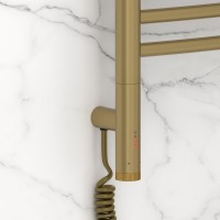 Полотенцесушитель электрический Сунержа Богема 3.1 32-6002-1240 130x45 см, подключение слева, золотой шелк, лесенка