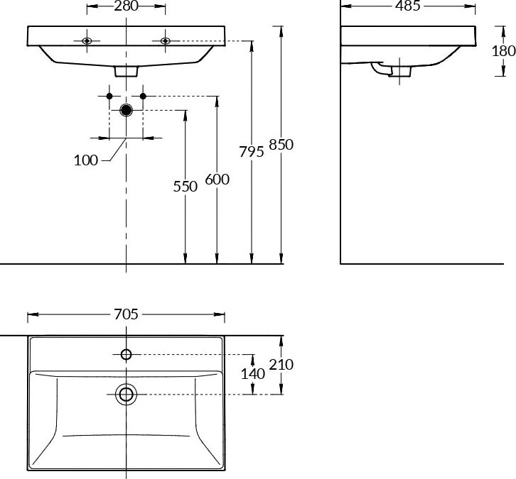 Тумба с раковиной KERAMA MARAZZI Modula 70 подвесная, арабика, белая глянцевая, раковина Cubo 70