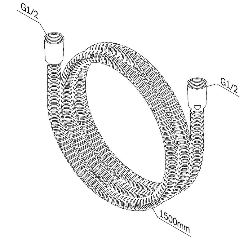 Душевой шланг AM.PM F0415D00 нержавеющая сталь