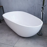 Ванна из искусственного камня Marmo Bagno Венеция 170x85 см, отдельностоящая, белая, овальная