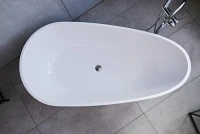 Ванна из искусственного камня Marmo Bagno Венеция 170x85 см, отдельностоящая, белая, овальная