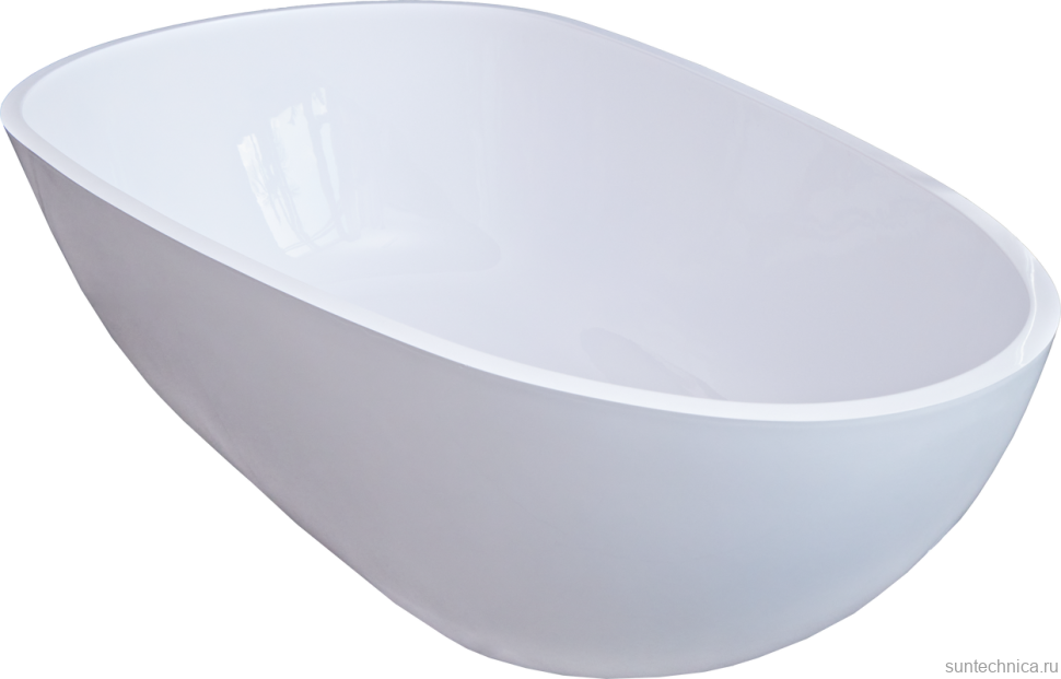 Ванна из искусственного камня Marmo Bagno Венеция 170x85 см, отдельностоящая, белая, овальная