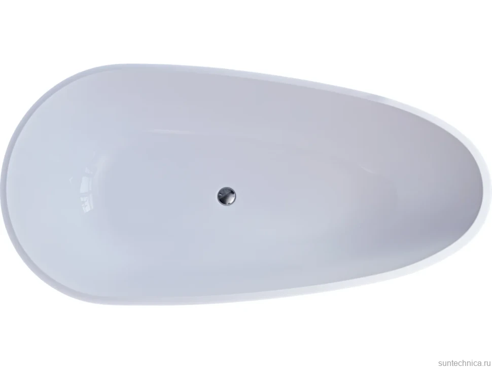 Ванна из искусственного камня Marmo Bagno Венеция 170x85 см, отдельностоящая, белая, овальная