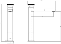 Смеситель для раковины Black&White Gravity 7307C chrome