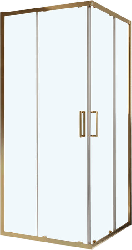 Душевой уголок BelBagno Luce A-2-90-C-ORO 90x90, профиль золото, стекло прозрачное