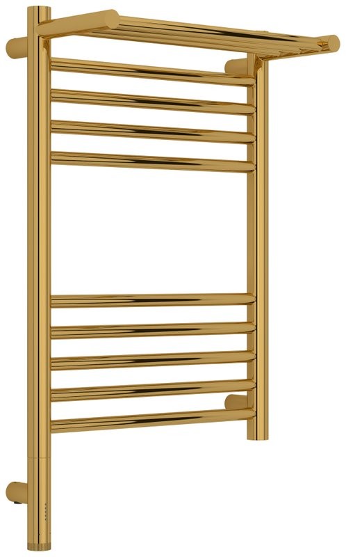 Полотенцесушитель электрический Сунержа Богема 3.1 03-6006-6040 70x45 см, подключение слева, золото, лесенка, с полкой