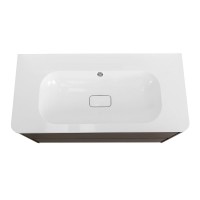 Тумба с раковиной Cezares Relax 100 подвесная, 2 ящика, оружейная сталь